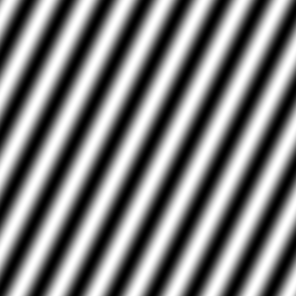 Sine wave propagating in a specific direction.